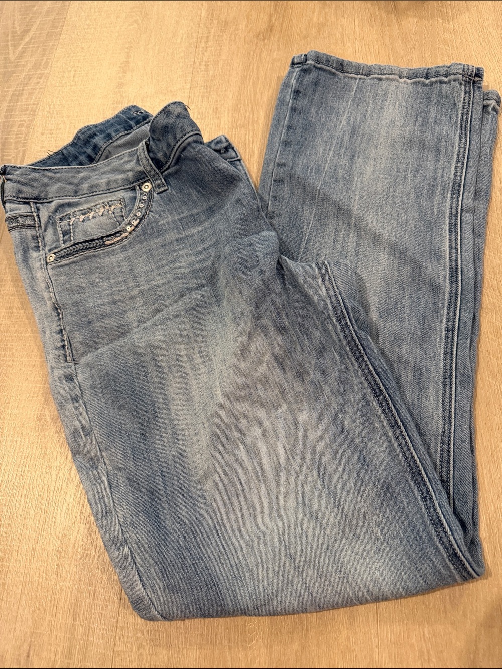 Maurices Light Blue Straight-Leg Jeans